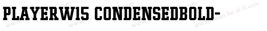 PlayerW15 CondensedBold字体转换